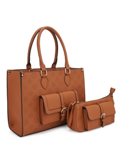 Fashion Handbag Set US-30688 BROWN